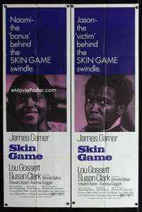 p034 SKIN GAME 2 door panel movie posters '71 Lou Gossett, Sykes