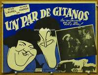 p164 BOHEMIAN GIRL Mexican movie lobby card R40s Laurel & Hardy