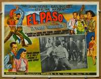 p169 EL PASO Mexican movie lobby card '49 John Payne, Gail Russell
