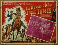 p174 GREAT JESSE JAMES RAID Mexican movie lobby card '53 Willard Parker