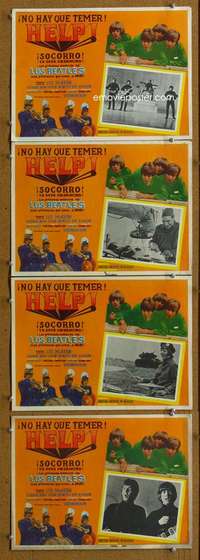 p154 HELP 4 Mexican movie lobby cards '65 The Beatles classic!