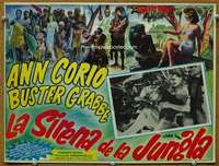 p180 JUNGLE SIREN Mexican movie lobby card '42 sexy Ann Corio!