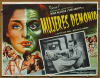 p205 SHE DEMONS Mexican movie lobby card '58 experiments gone wrong!