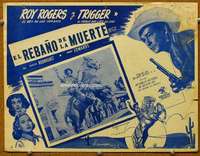 p211 SUNSET IN THE WEST Mexican movie lobby card '50 Roy Rogers