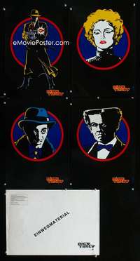 p088 DICK TRACY 4 German 12x17s movie poster '90 great artwork!
