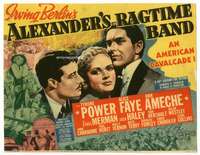 r205 ALEXANDER'S RAGTIME BAND movie title lobby card '38 Tyrone Power, Faye