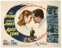 r214 APRIL LOVE movie title lobby card '57 Pat Boone, Shirley Jones