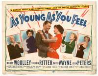 r216 AS YOUNG AS YOU FEEL movie title lobby card '51 young Marilyn Monroe!