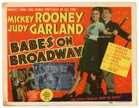 r217 BABES ON BROADWAY movie title lobby card '41 Rooney, Judy Garland