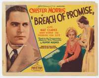 r245 BREACH OF PROMISE movie title lobby card '32 Chester Morris, Mae Clarke