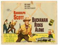 r248 BUCHANAN RIDES ALONE movie title lobby card '58 Scott, Boetticher