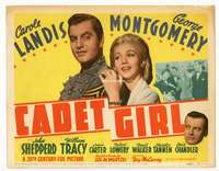 r254 CADET GIRL movie title lobby card '41 Carole Landis, George Montgomery