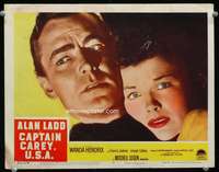 r024 CAPTAIN CAREY USA movie lobby card #7 '50 best Alan Ladd close up!