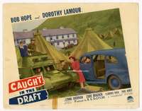 r029 CAUGHT IN THE DRAFT signed movie lobby card '41 Dorothy Lamour