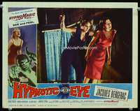 r072 HYPNOTIC EYE movie lobby card #8 '60 hypnotized girl in trouble!