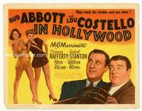 r200 ABBOTT & COSTELLO IN HOLLYWOOD movie title lobby card '45 Bud & Lou!