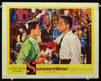t073 SUMMERTIME movie lobby card #4 '55 Kate Hepburn, Rossano Brazzi