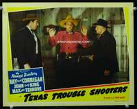 t057 TEXAS TROUBLE SHOOTERS movie lobby card '42 The Range Busters!