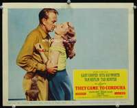 t051 THEY CAME TO CORDURA movie lobby card #4 '59 Gary Cooper, Hayworth