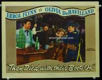 t050 THEY DIED WITH THEIR BOOTS ON movie lobby card '41 Errol Flynn