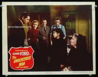 t023 UNDERCOVER MAN movie lobby card '49 Glenn Ford, Nina Foch