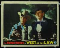 t010 WEST OF THE LAW movie lobby card '42 Tim McCoy, Raymond Hatton