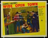 t007 WIDE OPEN TOWN movie lobby card '41 Boyd as Hopalong Cassidy