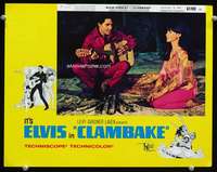 v011 CLAMBAKE movie lobby card #7 '67 Elvis Presley plays guitar!