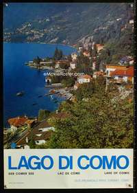 w030 LAKE OF COMO (PHOTO) Italian travel poster '70s far view!
