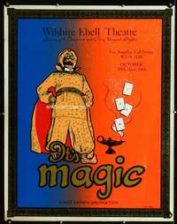 w033 IT'S MAGIC (UNKNOWN EDITION) magic show poster '70s La Plaine art!