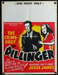 w172 DILLINGER special poster R40s Lawrence Tierney