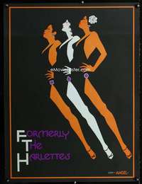 w083 FORMERLY THE HARLETTES 25x33 music poster '77 Richard Amsel art of sexy singers!