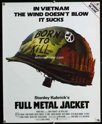 w136 FULL METAL JACKET special advance movie poster '87 Kubrick