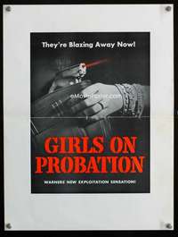 w137 GIRLS ON PROBATION special poster '38 Bryan, Reagan
