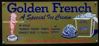 w036 GOLDEN FRENCH ice cream poster 1950s Rose O'Neill