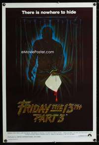 y320 FRIDAY THE 13th 3 - 3D Aust one-sheet movie poster '82 slasher sequel!