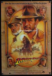 y323 INDIANA JONES & THE LAST CRUSADE Aust one-sheet movie poster '89 Ford