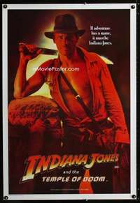 y324 INDIANA JONES & THE TEMPLE OF DOOM teaser Aust one-sheet movie poster '84