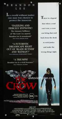 y345 CROW Aust daybill movie poster '94 Brandon Lee, Ernie Hudson