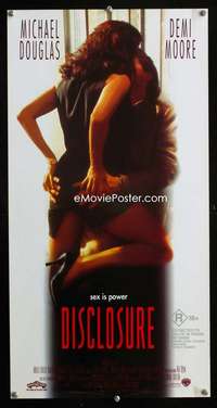 y346 DISCLOSURE Aust daybill movie poster '94 Michael Douglas, Demi Moore