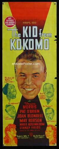 y353 KID FROM KOKOMO long Aust daybill movie poster '39 boxing!