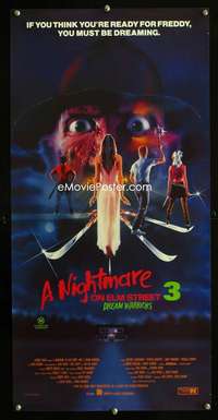 y358 NIGHTMARE ON ELM STREET 3 Aust daybill movie poster '87 Freddy!