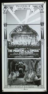 y360 PHANTOM OF THE OPERA Aust daybill movie poster R80s Lon Chaney