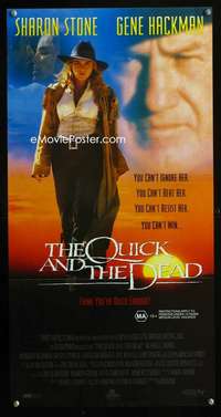 y362 QUICK & THE DEAD Aust daybill movie poster '95 Sharon Stone