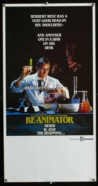 y363 RE-ANIMATOR Aust daybill movie poster '85 great horror image!