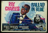 y539 BLUES FOR LOVERS Belgian movie poster '65 art of Ray Charles!
