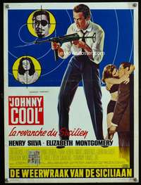 y574 JOHNNY COOL Belgian movie poster '63 Henry Silva, film noir!