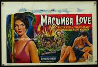 y590 MACUMBA LOVE Belgian movie poster '60 cool voodoo artwork!