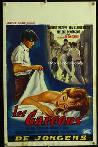 y598 ON ANY STREET Belgian movie poster '59 Italian teen sex!
