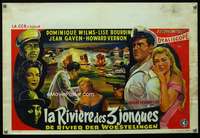 y603 RIVER OF THREE JUNKS Belgian movie poster '56 Andre Pergament